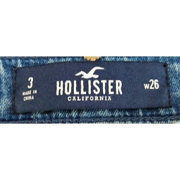 Hollister Size 3 Low  Rise Short Short Denim Shorts Splatter Paint Cut Offs - Picture 2 of 4